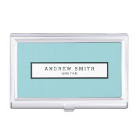 Professional Modern Blue Business Card Case