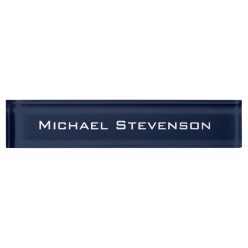 Professional Modern Blue Business Desk Nameplate