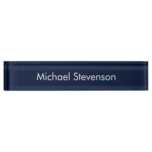 Professional Modern Blue Business Desk Nameplate