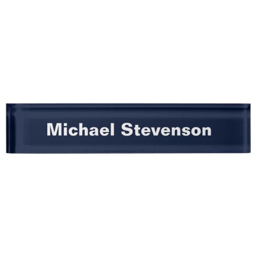 Professional Modern Blue Business Desk Nameplate