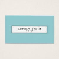 Professional Modern Blue Writer Social Media Business Card