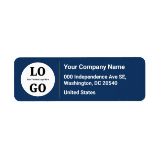 Professional Modern Bold Color Custom Logo Label