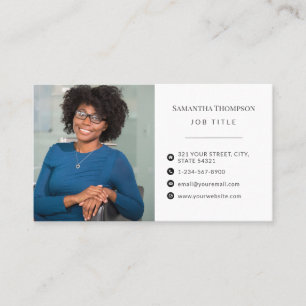 Professional Modern Business Employee photo Business Card
