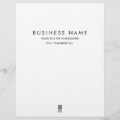 Professional Modern Business Invoice Letterhead (Back)