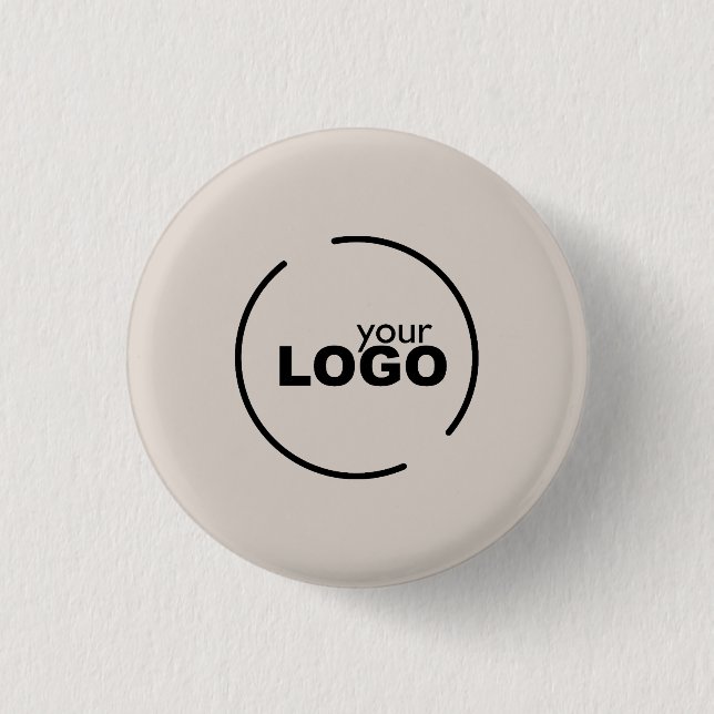Professional Modern Business Logo Beige Button (Front)