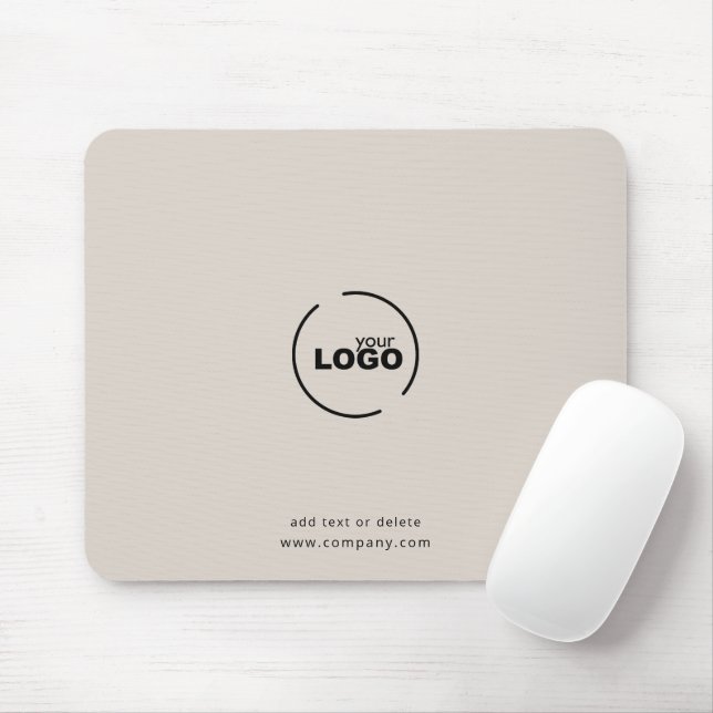 Professional Modern Business Logo Beige Mouse Pad (With Mouse)