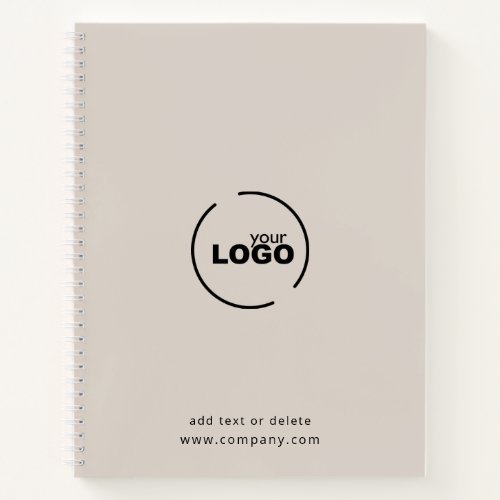 Professional Modern Business Logo Beige Notebook