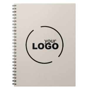 Professional Modern Business Logo Beige Notebook
