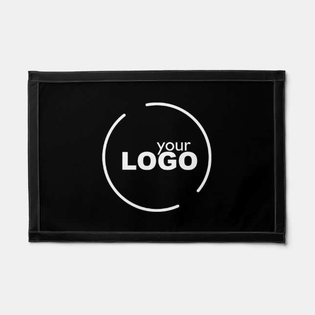 Professional Modern Business Logo Black Pennant (Front)