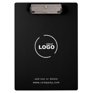 Professional Modern Business Logo Black & White Clipboard