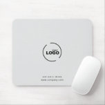 Professional Modern Business Logo Gray Mouse Pad at Zazzle