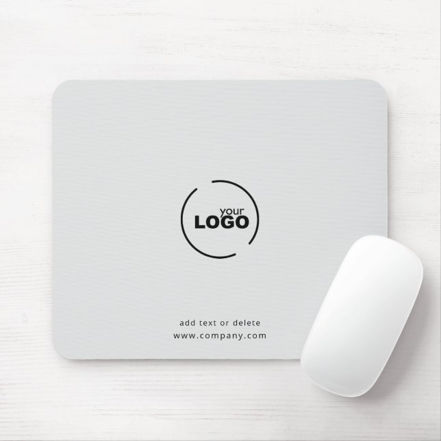 Professional Modern Business Logo Gray Mouse Pad (With Mouse)