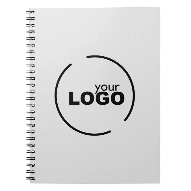 Professional Modern Business Logo Gray Notebook (Front)