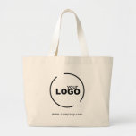 Professional Modern Business Logo Large Tote Bag at Zazzle