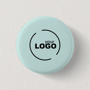 Professional Modern Business Logo Light Turquoise Button