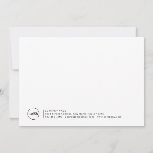 Professional Modern Business Logo Note Card