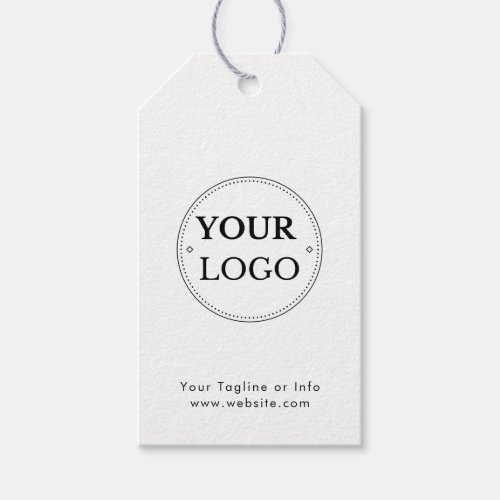 Professional Modern Business Logo QR Code Gift Tags