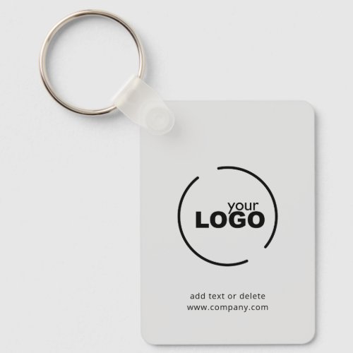 Professional Modern Business Logo QR Code Gray Keychain
