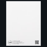 Professional Modern Business Logo QR Code Letterhead<br><div class="desc">A simple business template that is easy to customize by adding your company logo and details.</div>