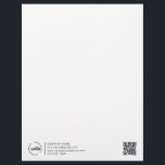 Professional Modern Business Logo QR Code Letterhead<br><div class="desc">A simple business template that is easy to customize by adding your company logo and details.</div>