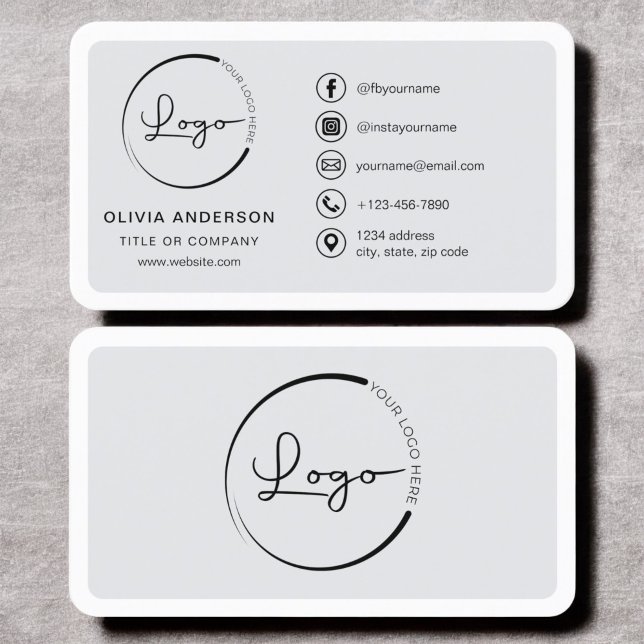 Professional Modern Business Logo Social Media Card (Creator Uploaded)