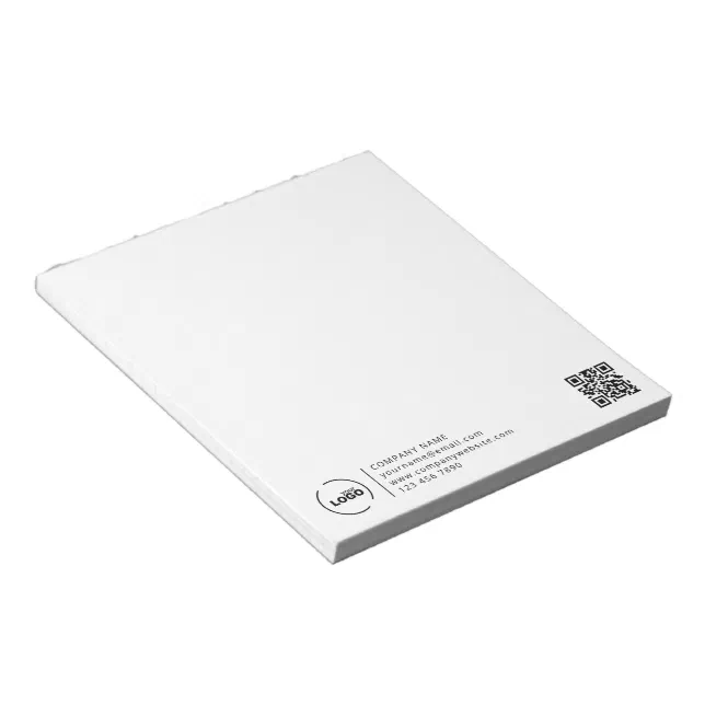 Professional Modern Business Logo White Notepad | Zazzle