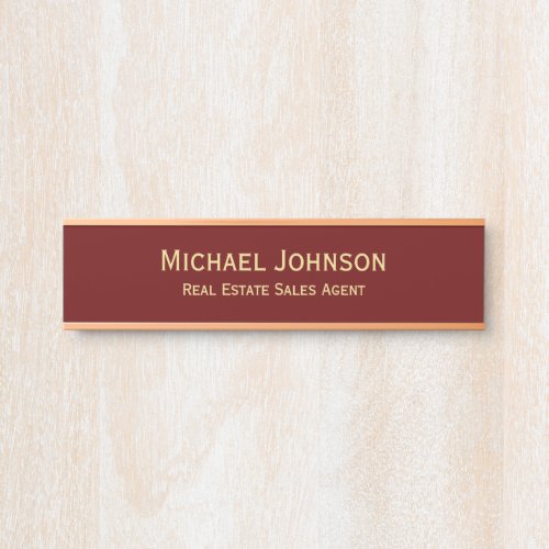 Professional Modern Business Office Name Title Door Sign