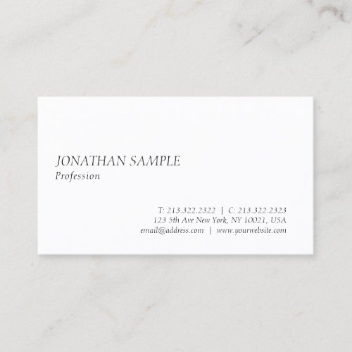 Professional Modern Calligraphy Script Template Business Card
