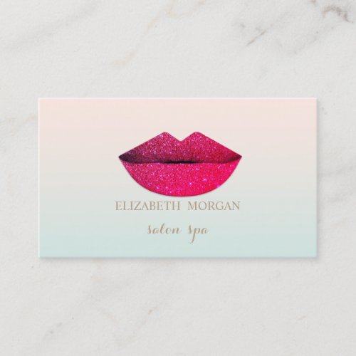 Professional Modern CharmingGlittery Lips Business Card