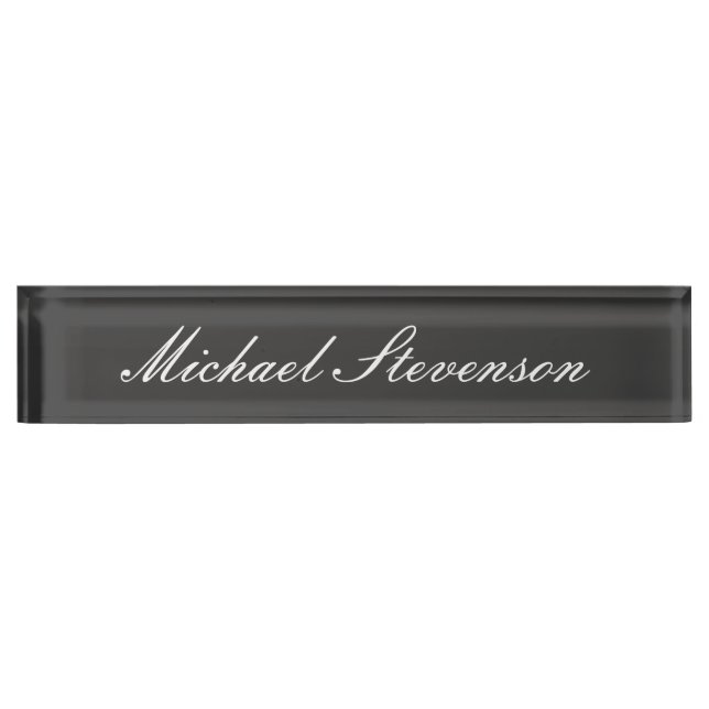 Professional Modern Chic Business Desk Nameplate (Front)