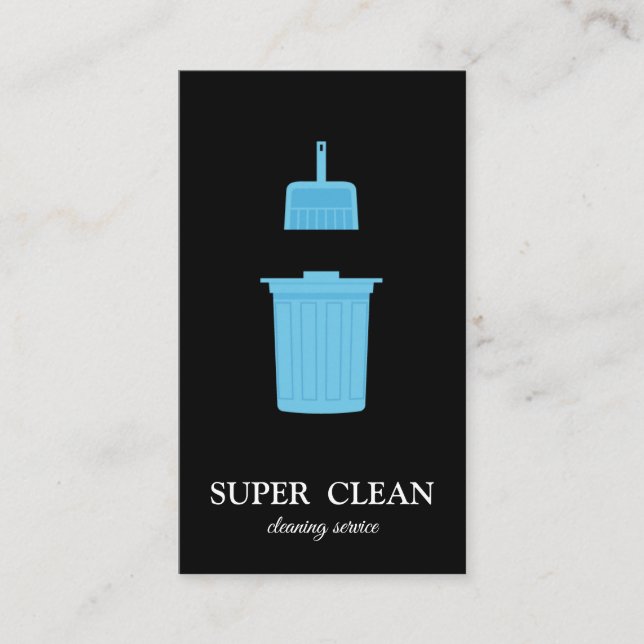 Professional Modern Chic House Cleaning Service  Business Card (Front)