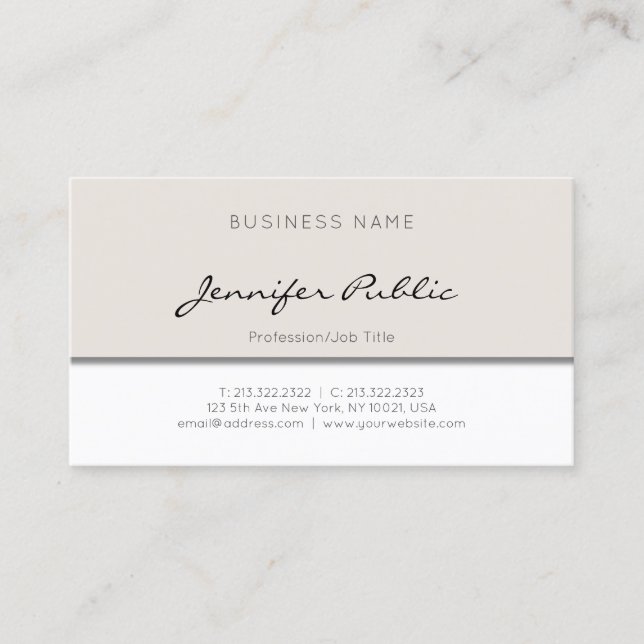 Professional Modern Clean Creative Minimalist Cool Business Card (Front)