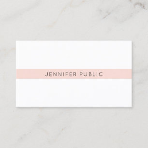 Professional Modern Clean Stylish Design Pink Business Card