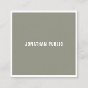 Professional Modern Clean Template Elegant Luxury Square Business Card