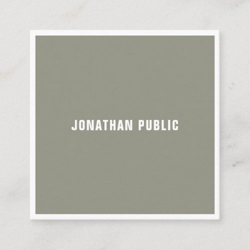 Professional Modern Clean Template Elegant Luxury Square Business Card
