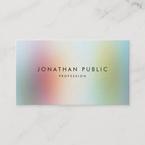 Professional Modern Colorful Abstract Art Elegant Business Card