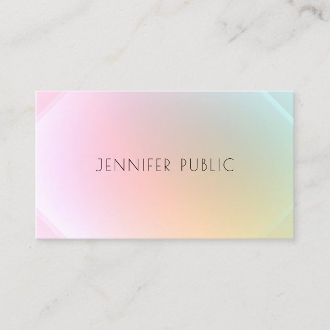Professional Modern Colorful Template Elegant Business Card (Front)