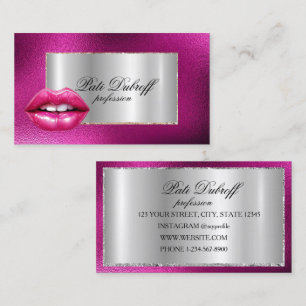 Professional Modern Corporate Silver Brows Lashes Business Card
