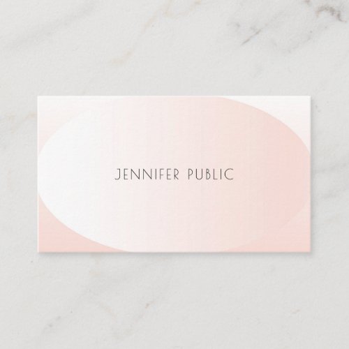 Professional Modern Creative Design Blush Pink Business Card