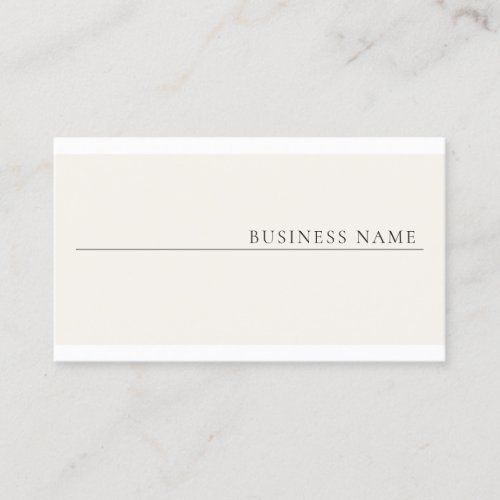 Professional Modern Creative Minimalist Chic Plain Business Card