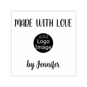 Professional Modern Custom Brand MADE WITH LOVE Self-inking Stamp