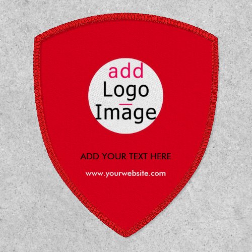 Professional Modern Custom Business Chic Brand Red Patch