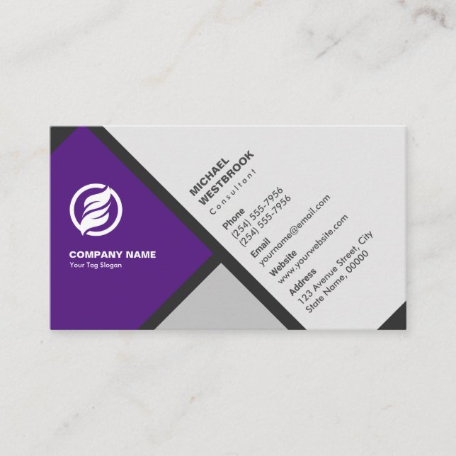 Professional Modern Custom Personalized Business Card (Front)