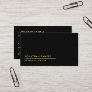Professional Modern Custom QR Code Elegant Black Business Card