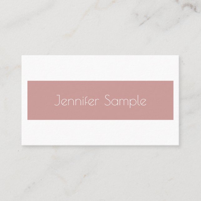 Professional Modern Design Beautiful Sleek Plain Business Card (Front)