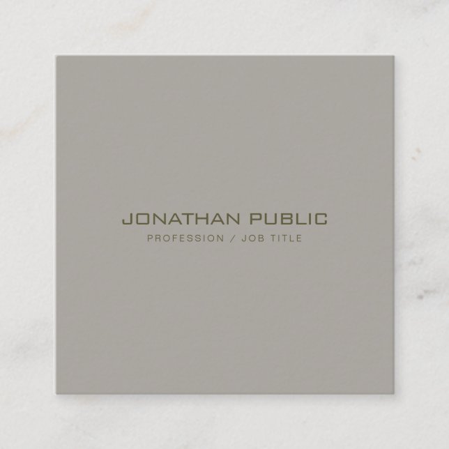 Professional Modern Design Elegant Template Square Business Card (Front)