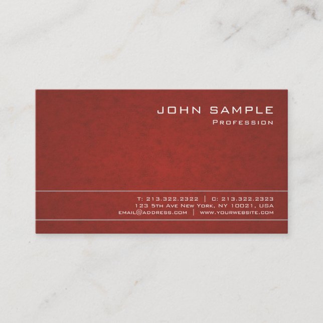 Professional Modern Design Graceful Classy Luxury Business Card (Front)
