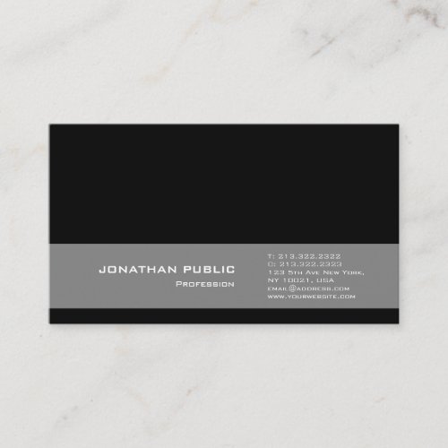 Professional Modern Design Trending Elegant Grey Business Card