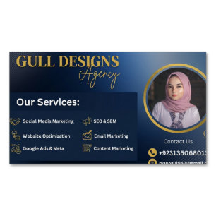 Professional Modern Digital Marketing Agency  Business Card Magnet