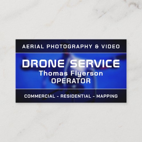 Professional modern drone business card